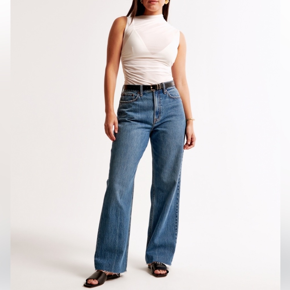 Abercrombie curve love high rise loose jeans
